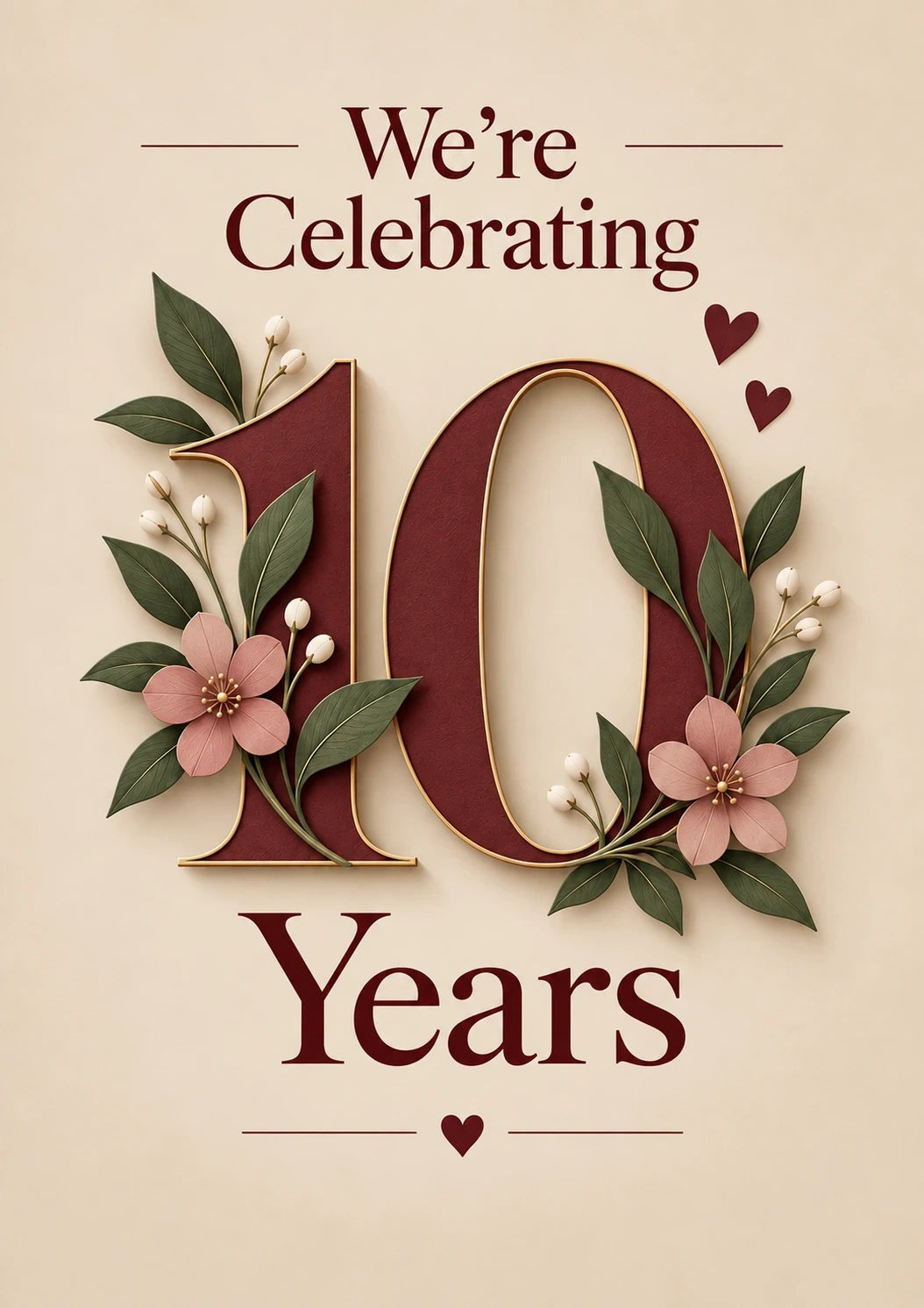 Anniversary - Personalised Card — with punch holes