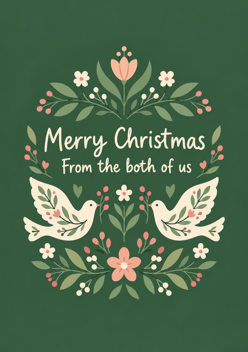 Christmas - Personalised Card — with punch holes