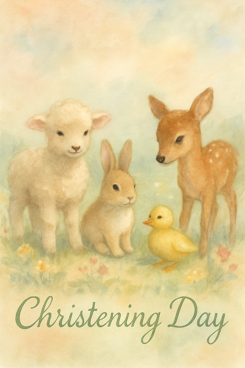Christening Personalised Card