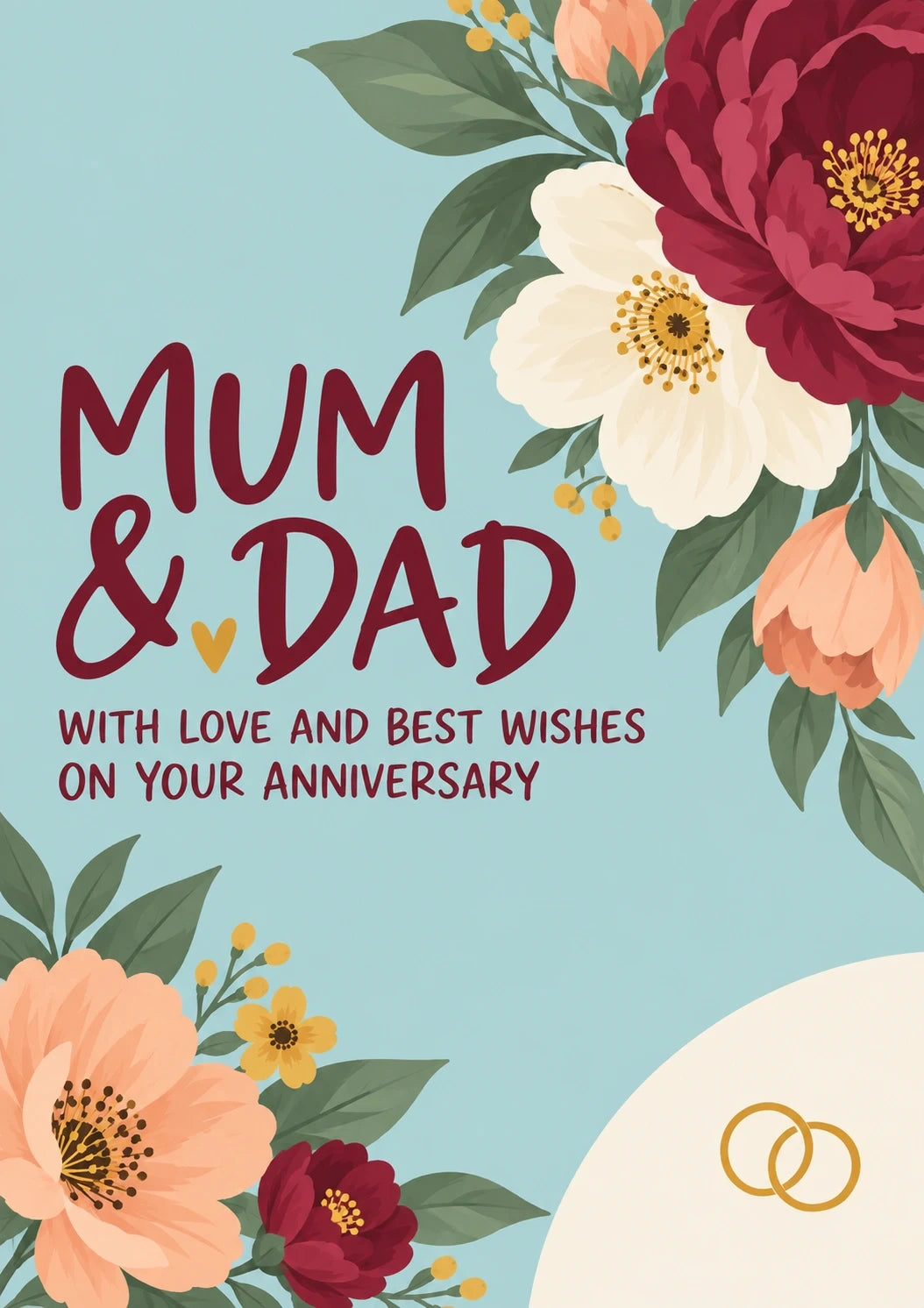 Anniversary - Personalised Card — with punch holes