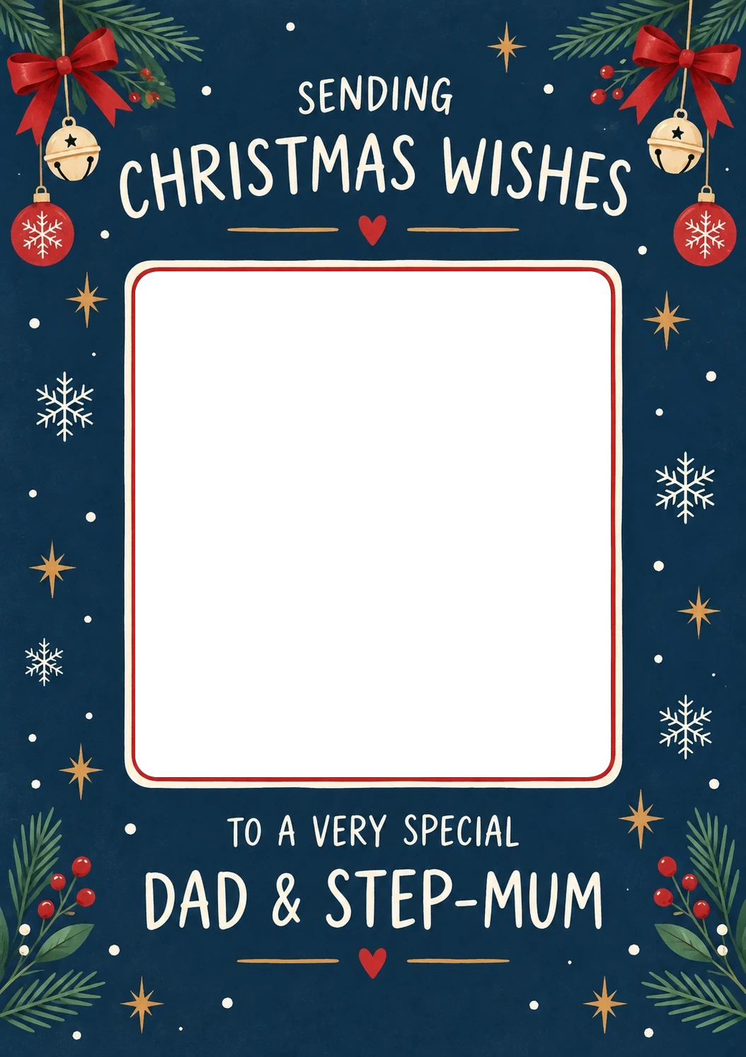 Christmas - Personalised Card — with punch holes