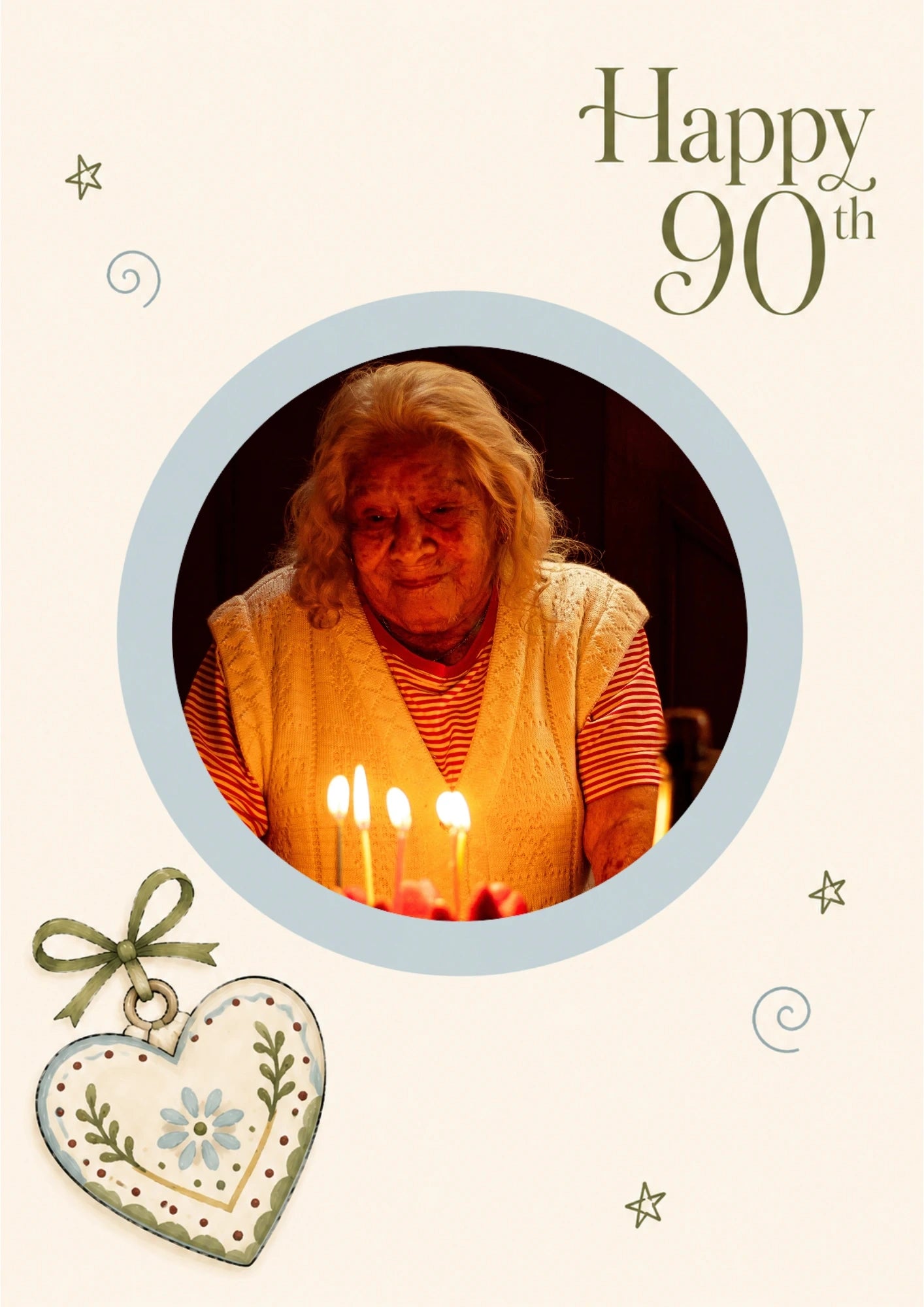 Birthdays - Personalised Card — with punch holes