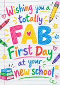 Load image into Gallery viewer, Back to school - Personalised Card — with punch holes
