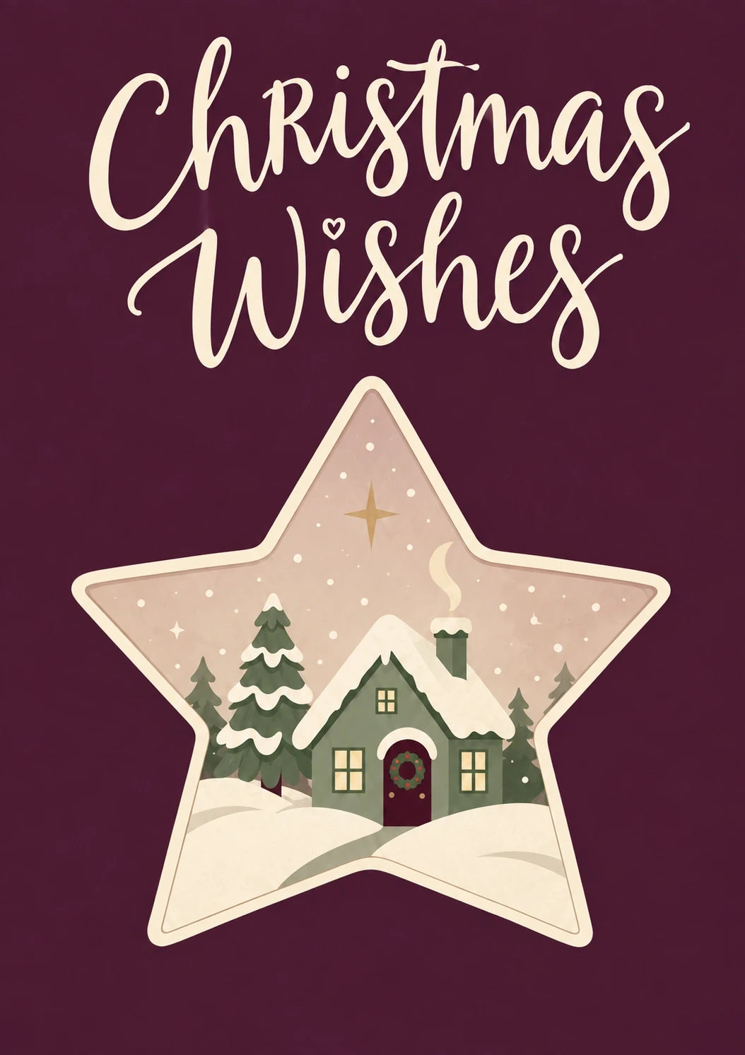 Christmas - Personalised Card — with punch holes