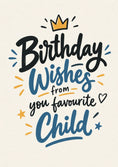 Load image into Gallery viewer, Birthdays - Personalised Card — with punch holes

