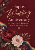 Load image into Gallery viewer, Anniversary - Personalised Card — with punch holes
