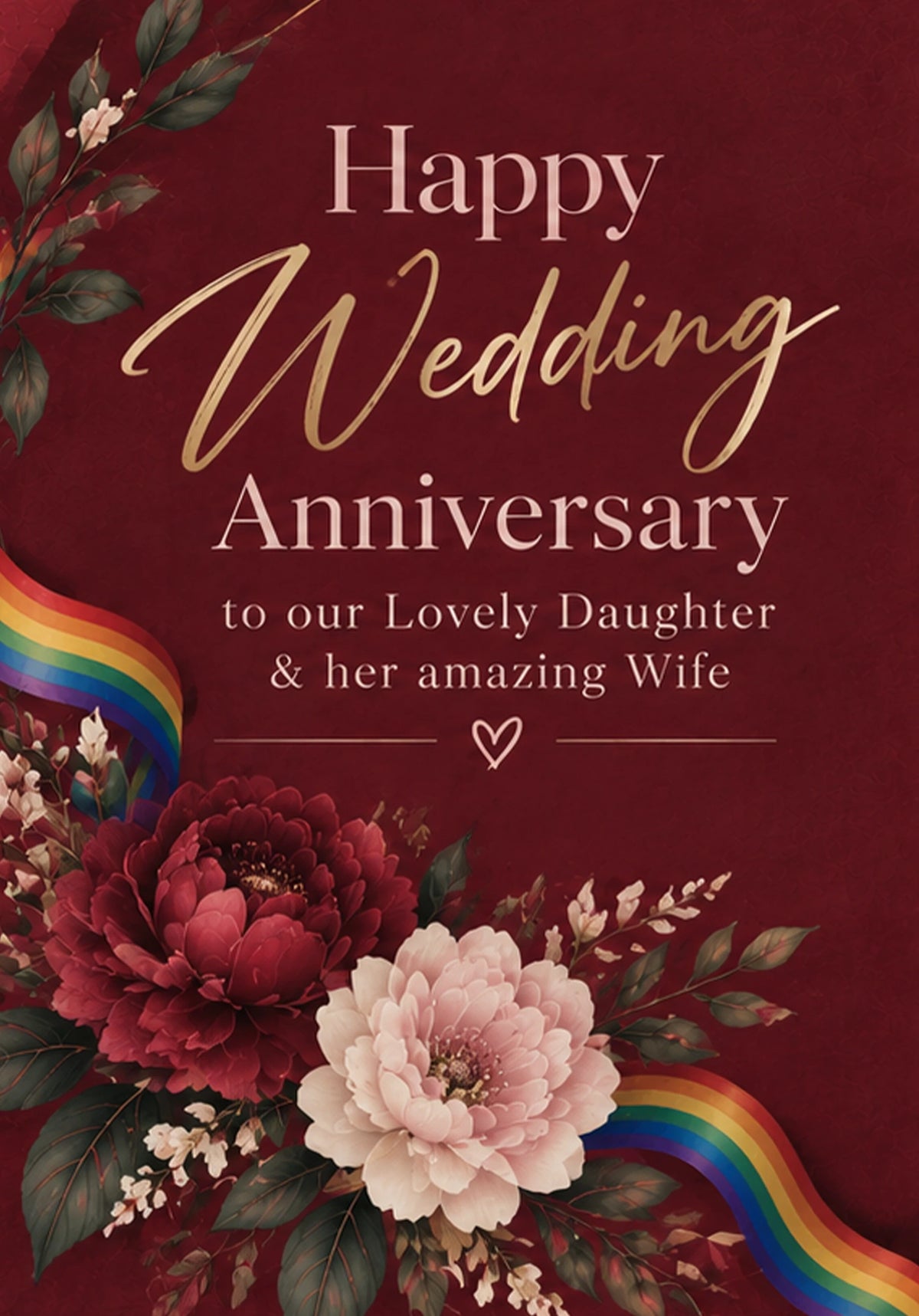 Anniversary - Personalised Card — with punch holes