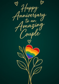 Load image into Gallery viewer, Anniversary - Personalised Card — with punch holes
