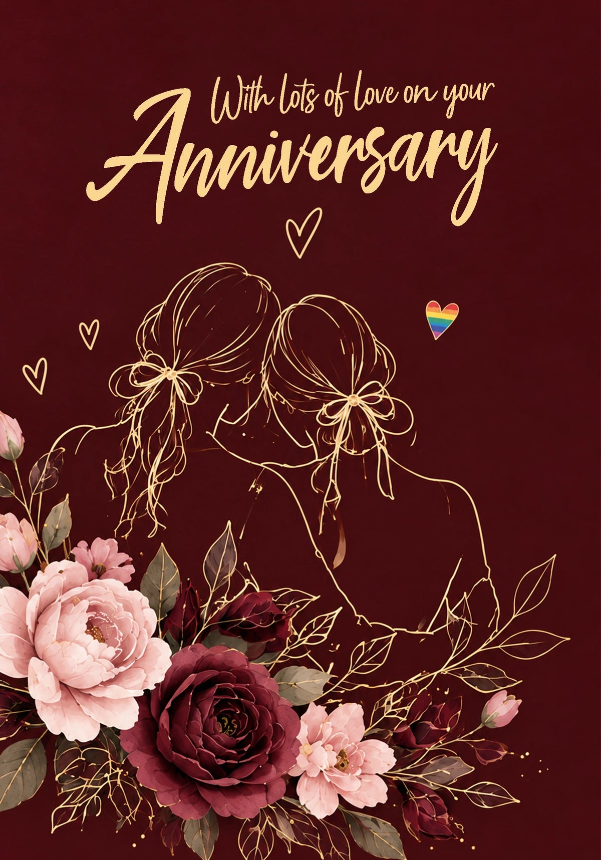 Anniversary - Personalised Card — with punch holes