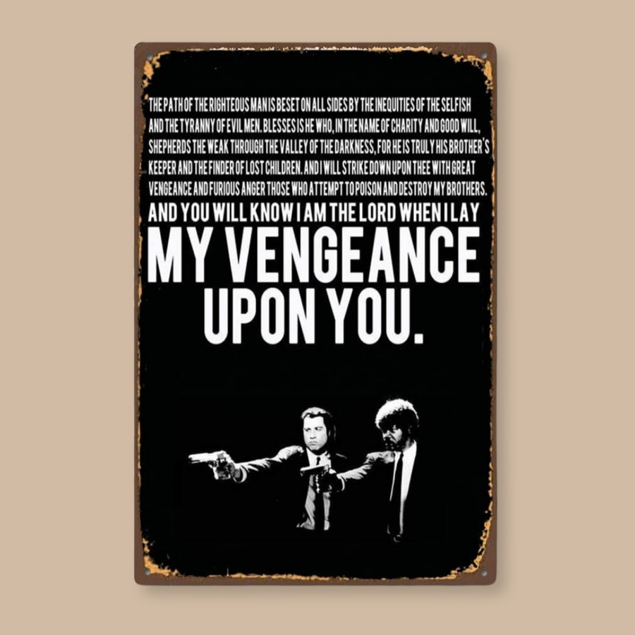 Pulp Fiction Quote Vintage Retro Metal Tin – 8 × 12in