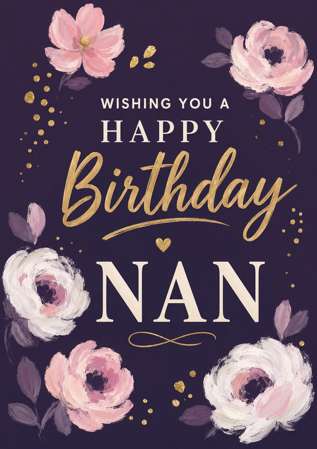 Birthdays - Personalised Card — with punch holes