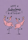 Load image into Gallery viewer, Funny Dancing Flamingos with Cocktails Birthday Card for Her
