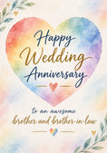 Load image into Gallery viewer, Rainbow Heart Brother and Brother-in-Law Anniversary Card
