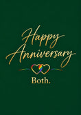 Load image into Gallery viewer, Gold Script Rainbow Hearts Both Anniversary Card
