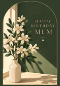 Load image into Gallery viewer, Elegant White Floral Arch Mum Birthday Card for Her
