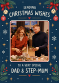 Load image into Gallery viewer, Sending Christmas Wishes Photo Upload Christmas Card for Dad & Step-Mum
