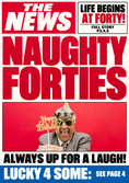 Load image into Gallery viewer, Funny Naughty Forties Newspaper Spoof Photo Upload 40th Birthday Card

