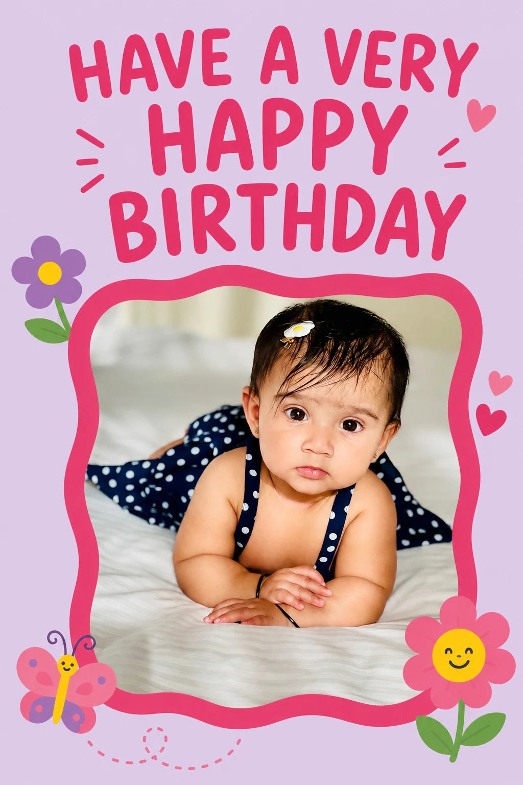 Birthdays - Personalised Card — with punch holes