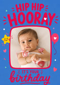 Load image into Gallery viewer, Hip Hip Hooray Photo Upload Birthday Card for Her
