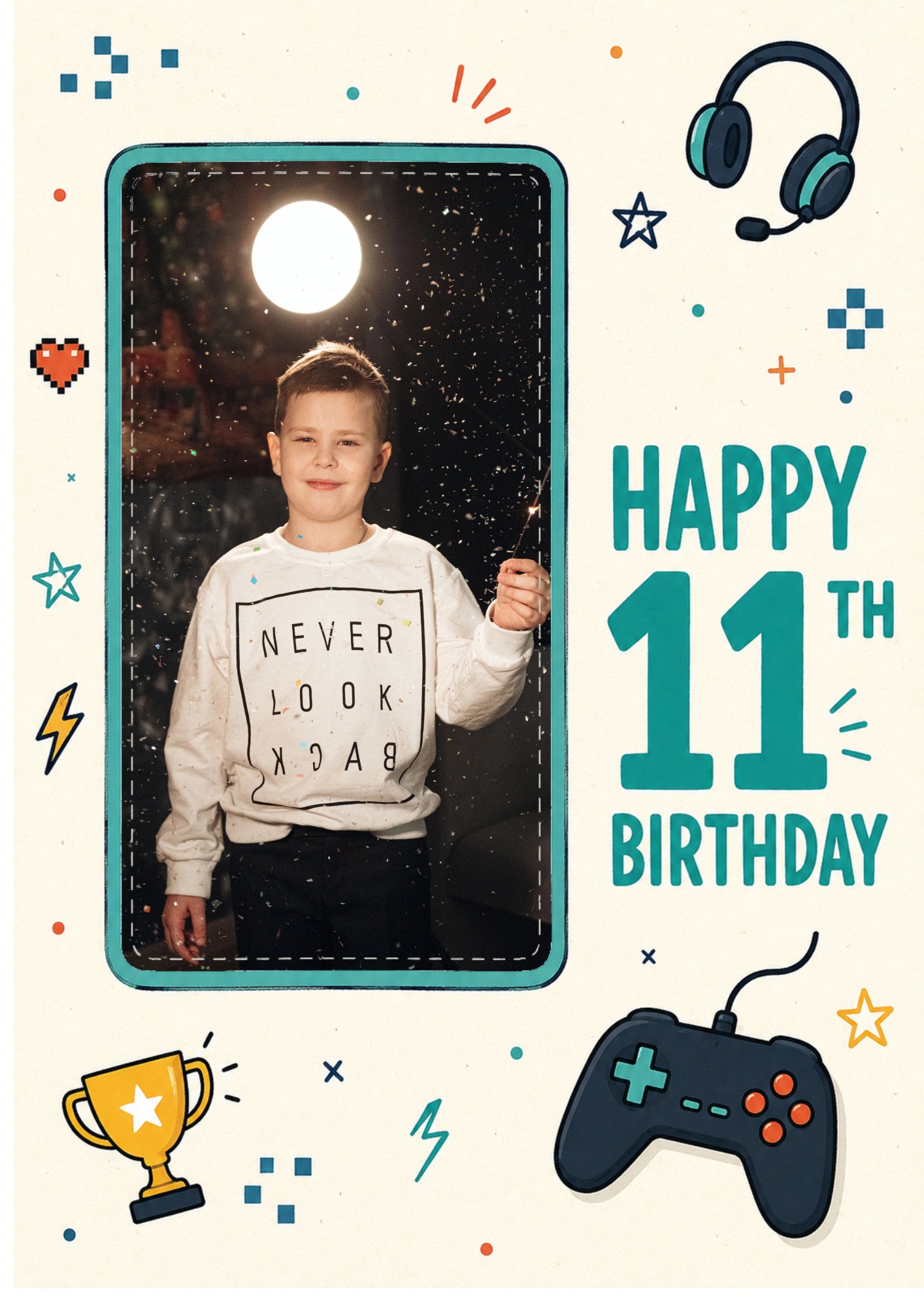 Birthdays - Personalised Card — with punch holes