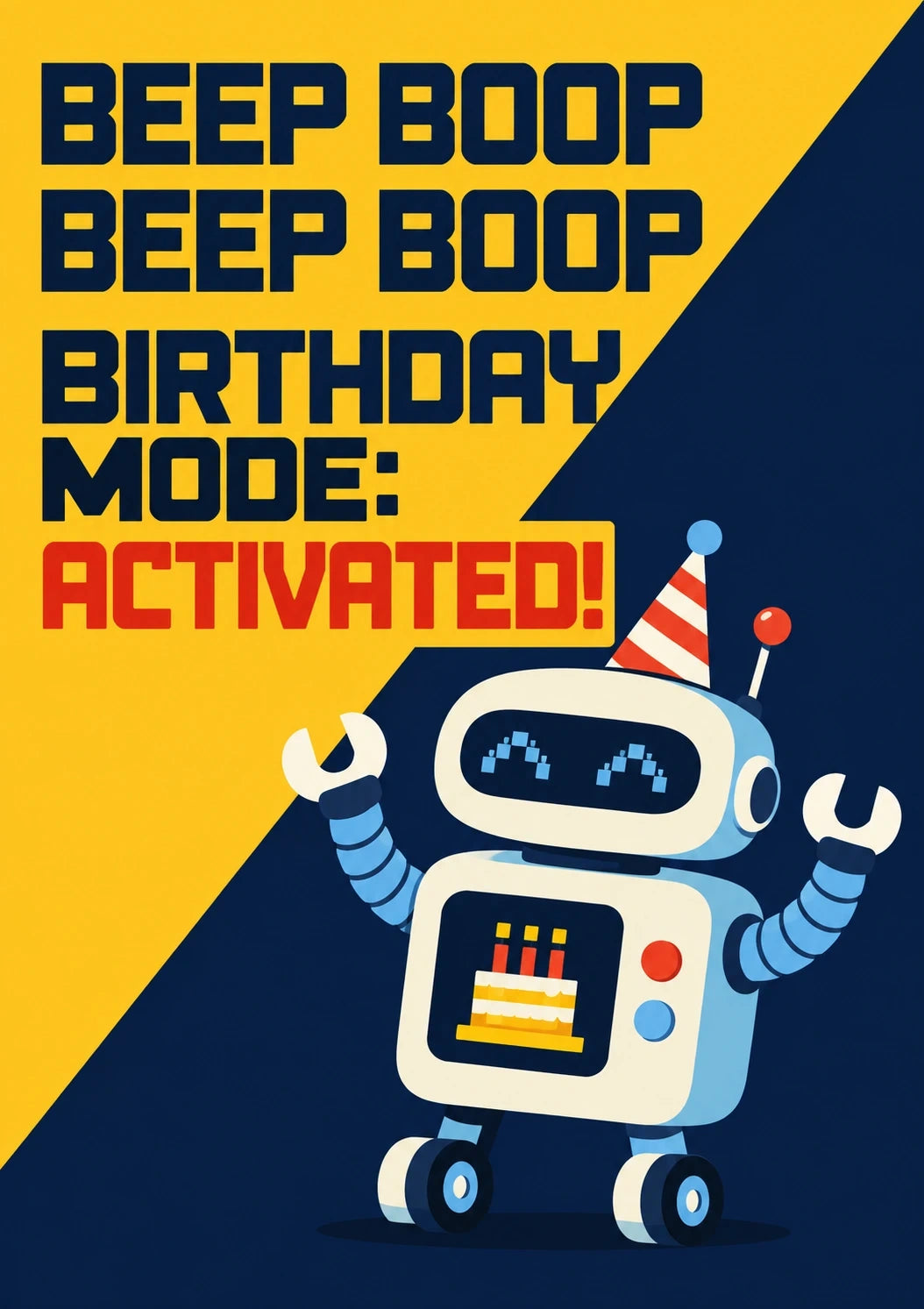Birthdays - Personalised Card — with punch holes