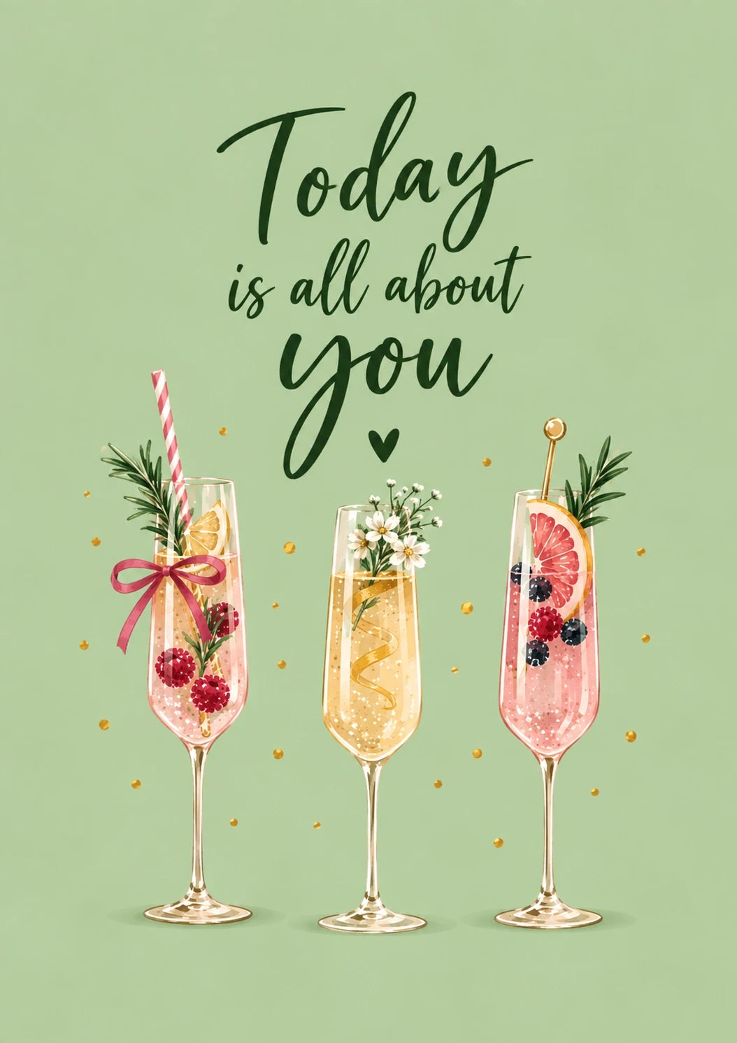 Birthdays - Personalised Card — with punch holes