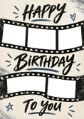 Load image into Gallery viewer, Birthdays - Personalised Card — with punch holes
