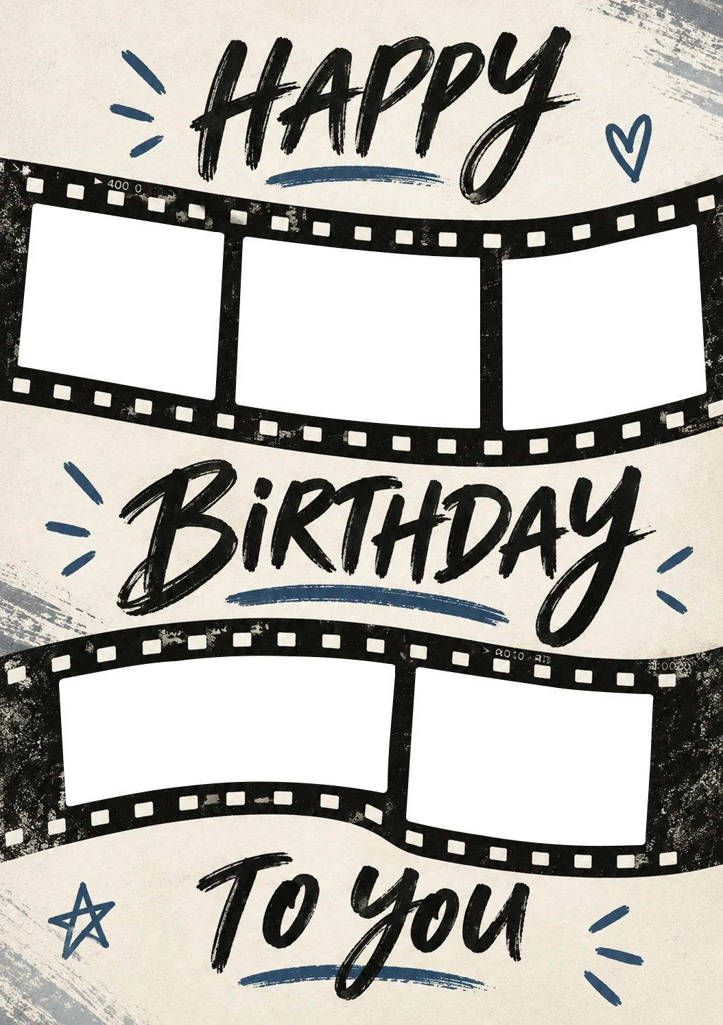 Birthdays - Personalised Card — with punch holes