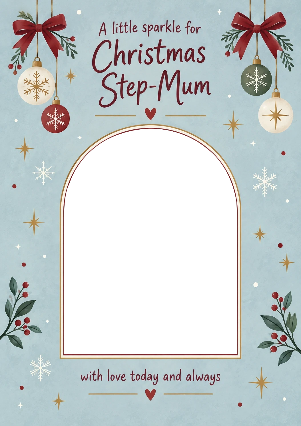 Christmas - Personalised Card — with punch holes