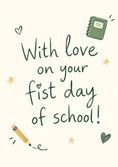 Load image into Gallery viewer, Back to school - Personalised Card — with punch holes
