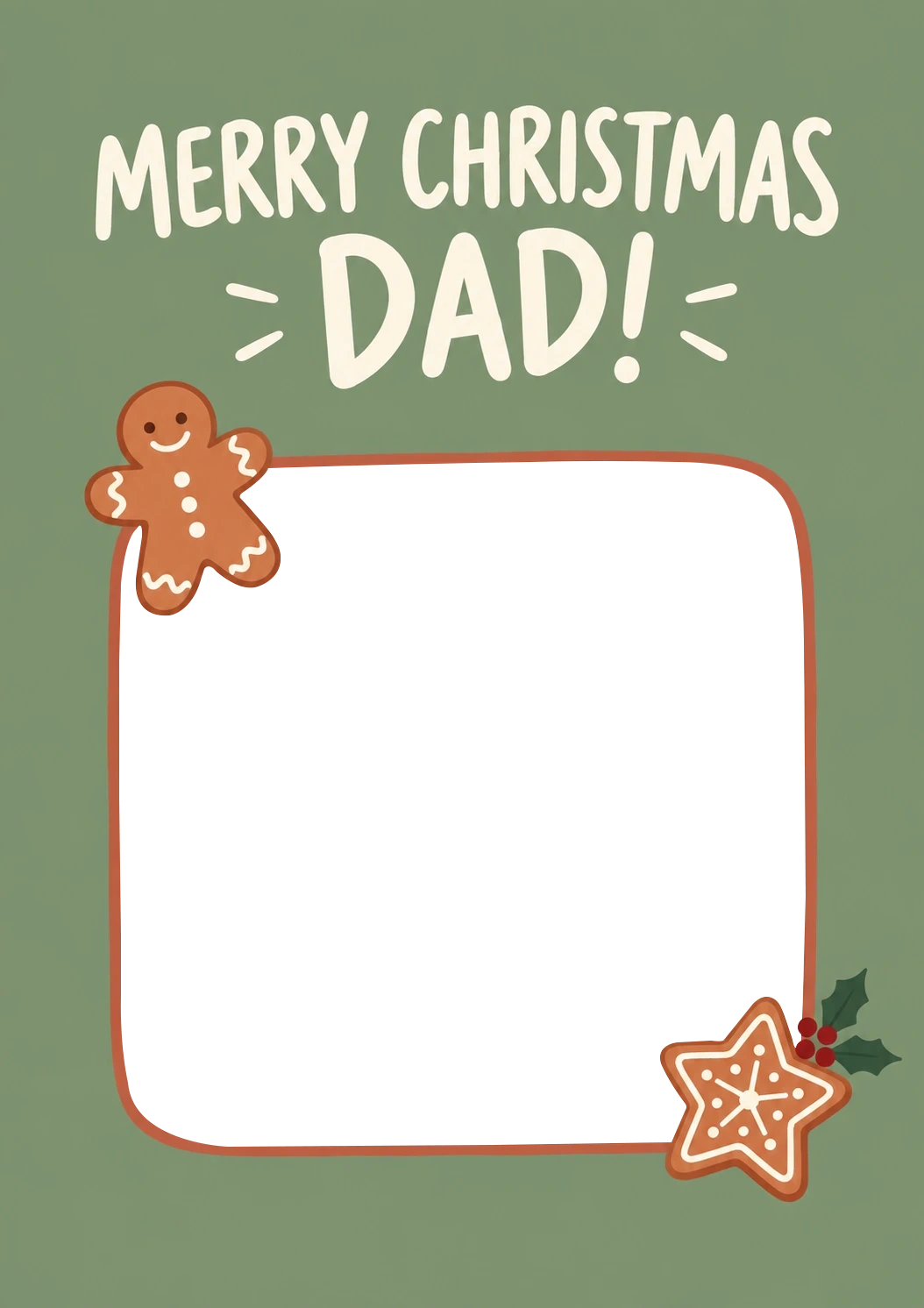 Christmas - Personalised Card — with punch holes