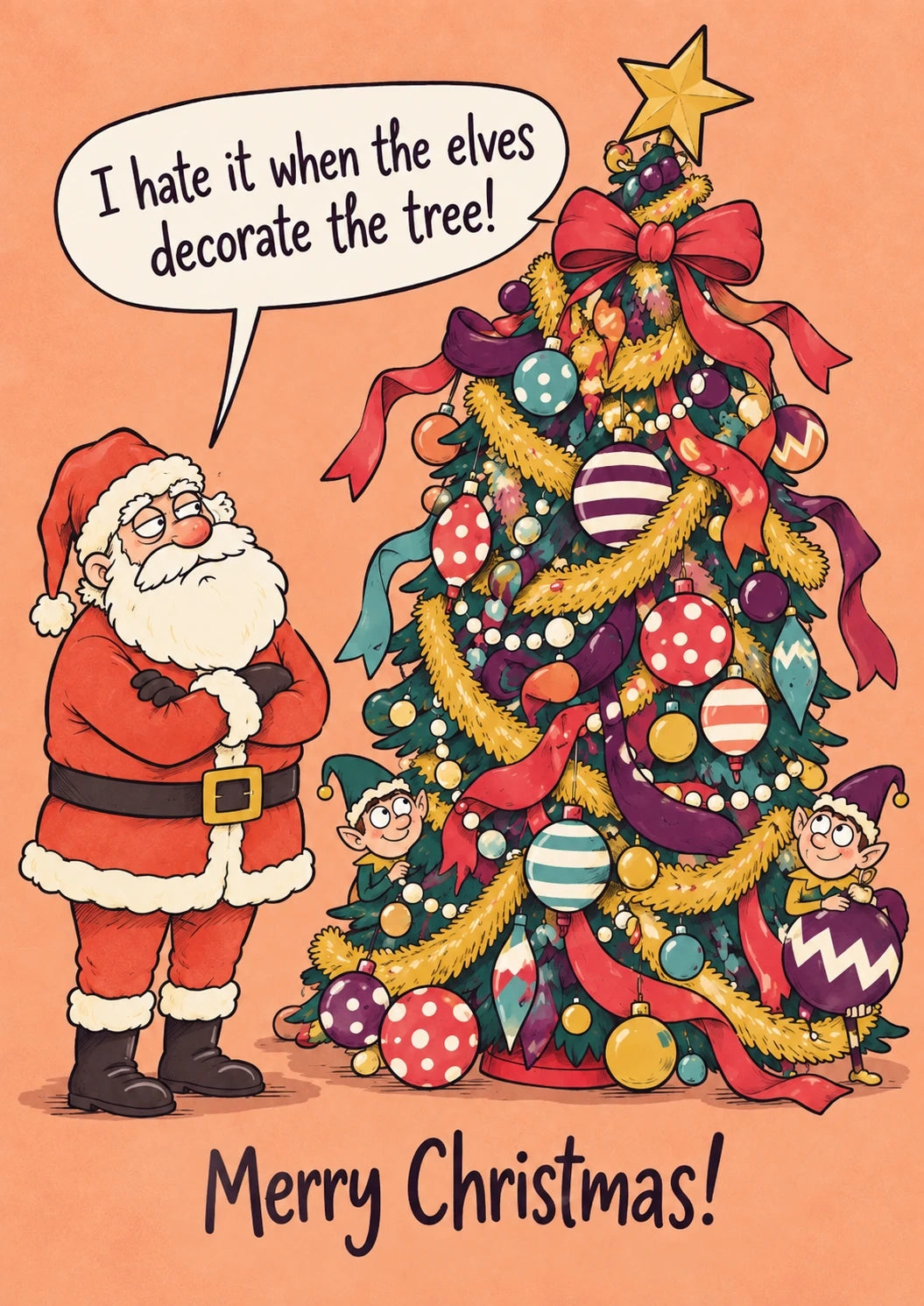 Christmas - Personalised Card — with punch holes