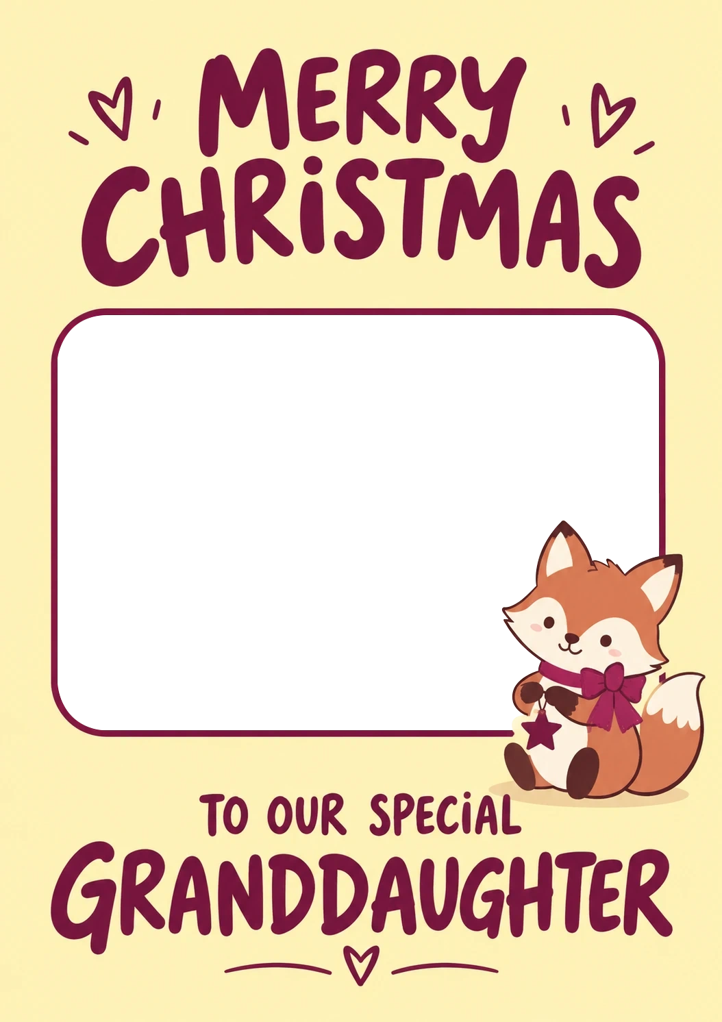 Christmas - Personalised Card — with punch holes