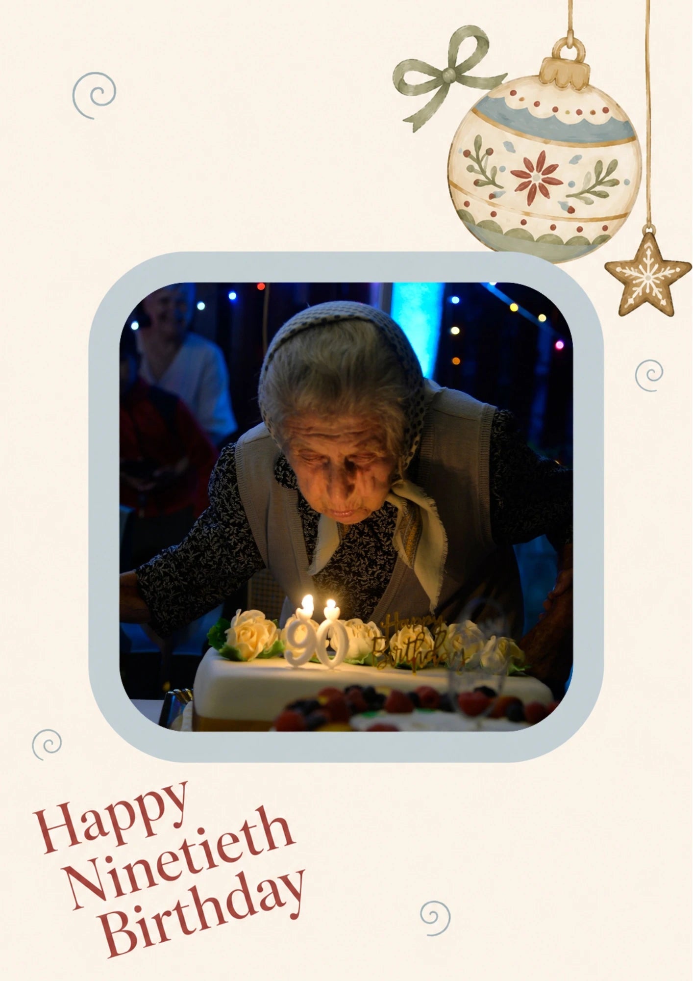 Birthdays - Personalised Card — with punch holes