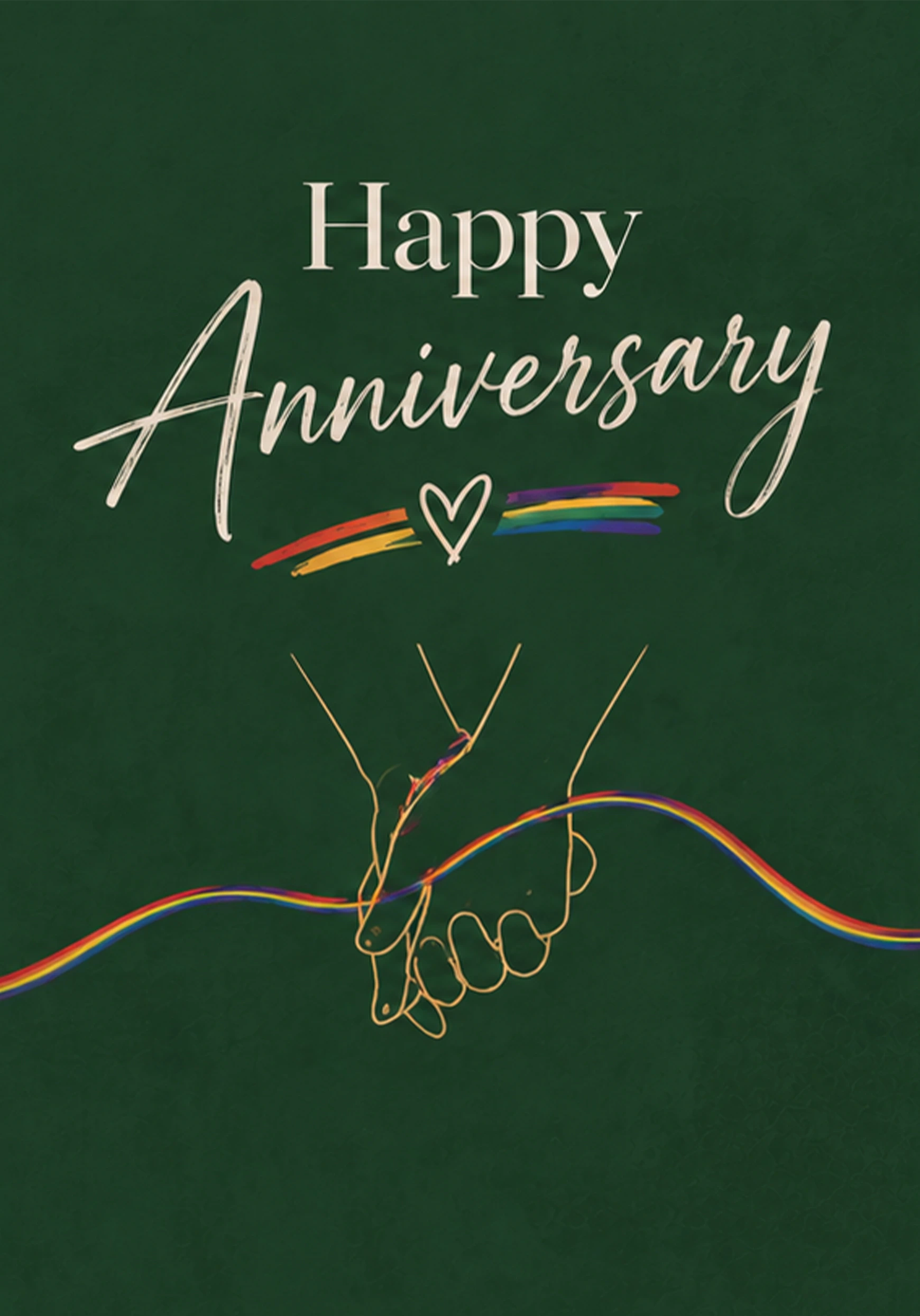 Anniversary - Personalised Card — with punch holes