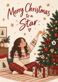 Load image into Gallery viewer, Christmas - Personalised Card — with punch holes
