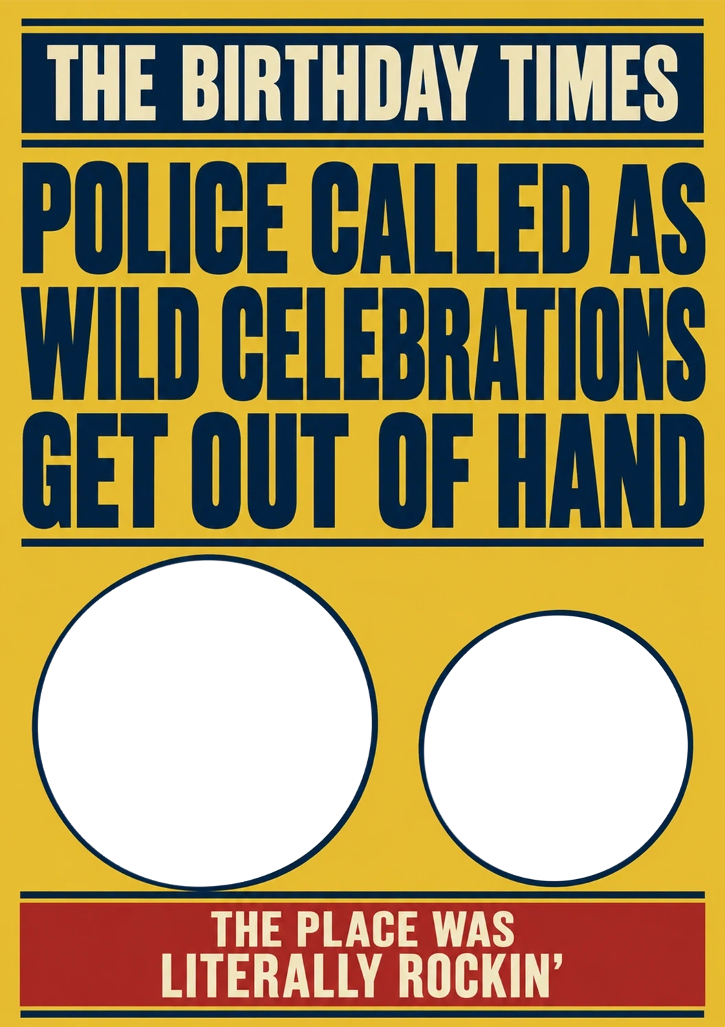 Birthdays - Personalised Card — with punch holes