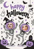 Load image into Gallery viewer, Funny Dancing Skeletons Photo Upload Halloween Card
