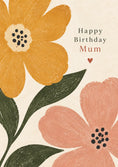 Load image into Gallery viewer, Painted Floral Happy Birthday Mum Card for Her
