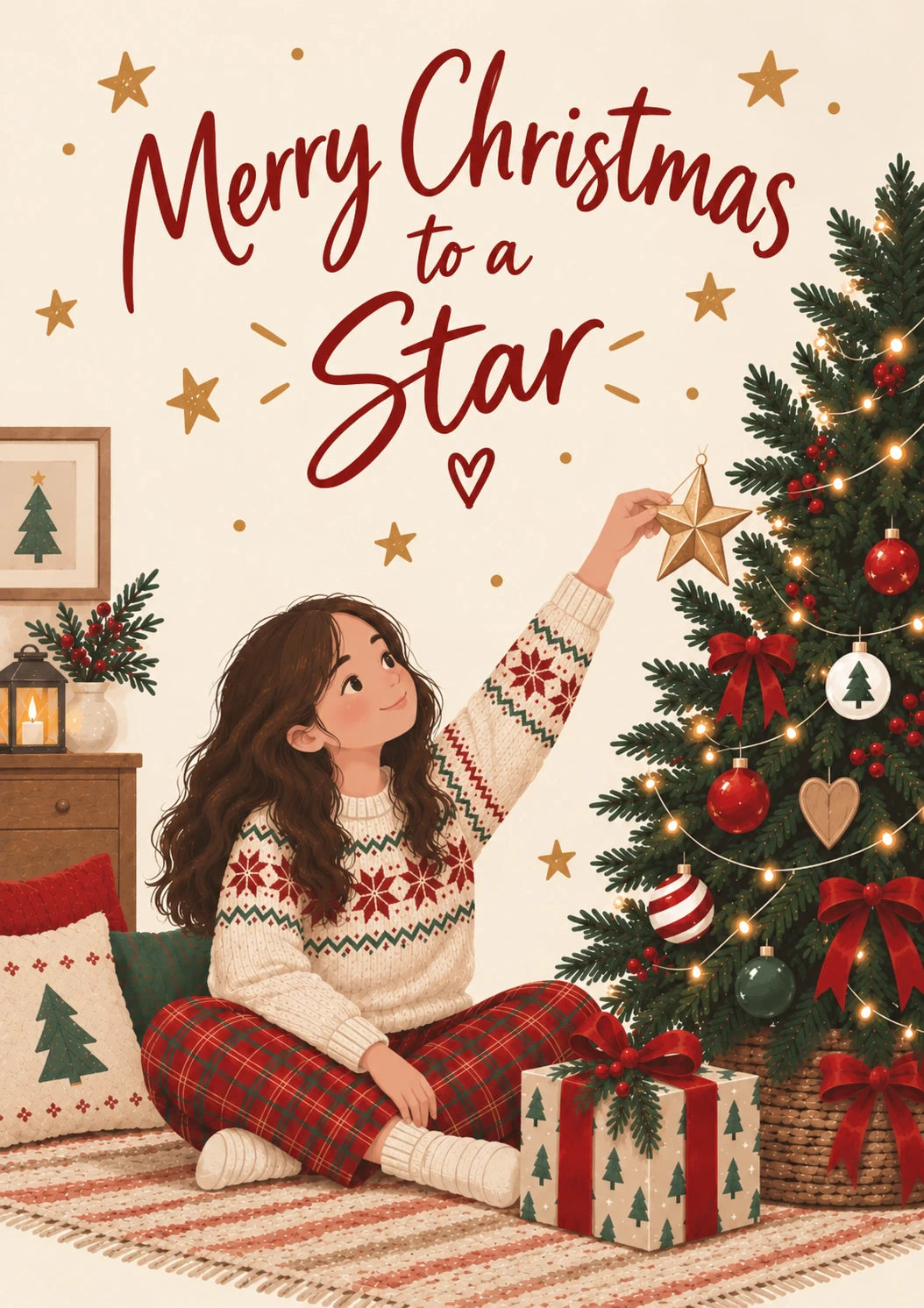 Merry Christmas to a Star Sister In Law Christmas Card for Her