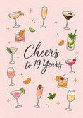 Load image into Gallery viewer, Cheers to 19 Years Cocktails 19th Birthday Card for Her
