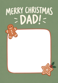 Load image into Gallery viewer, Merry Christmas Dad Gingerbread Photo Upload Christmas Card for Him

