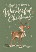 Load image into Gallery viewer, Wonderful Christmas Illustrated Reindeer Card for Her
