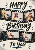 Load image into Gallery viewer, Film Strip Happy Birthday Photo Upload Birthday Card
