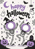 Load image into Gallery viewer, Funny Dancing Skeletons Photo Upload Halloween Card

