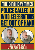 Load image into Gallery viewer, Funny Newspaper Spoof Wild Celebrations Photo Upload Birthday Card

