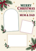 Load image into Gallery viewer, Christmas - Personalised Card — with punch holes

