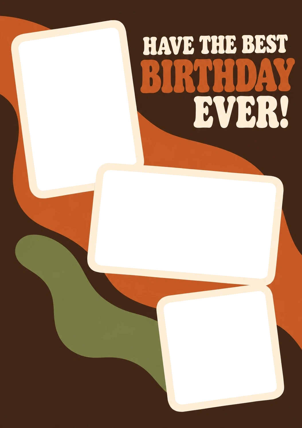 Birthdays - Personalised Card — with punch holes