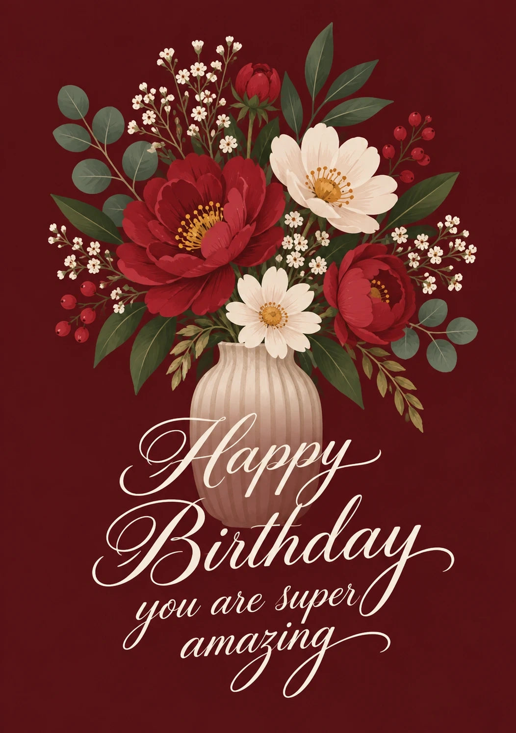 Birthdays - Personalised Card — with punch holes