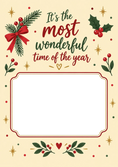 Load image into Gallery viewer, Christmas - Personalised Card — with punch holes
